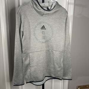 adidas Men's Team Issue Badge of Sport Climawarm Hoodie Gray#125